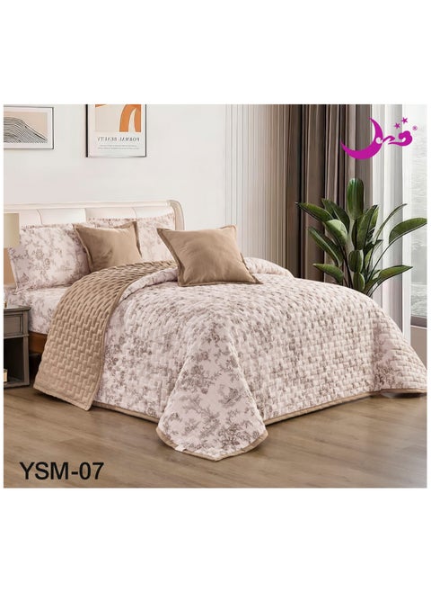 Double quilt set with fixed compressed filling, consisting of 6 pieces, king size 230*250 cm