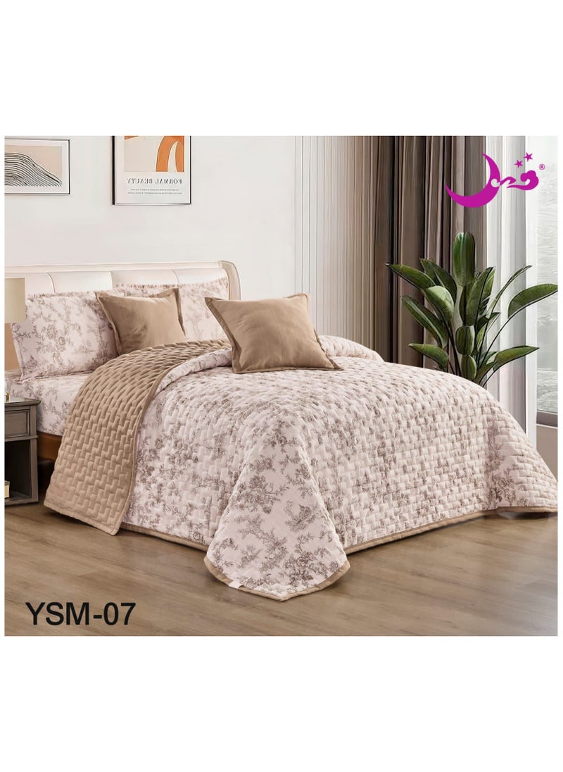 Moon - Double quilt set with fixed compressed filling, consisting of 6 pieces, king size 230*250 cm - Image 1