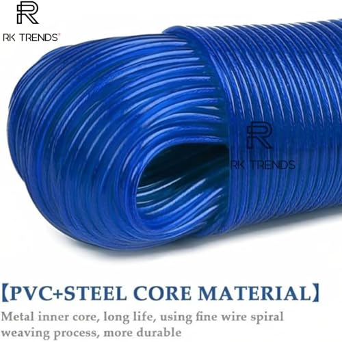 RK Trends PVC Coated Steel Anti-Rust Wire Rope Washing Line Clothesline with 2 Plastic Hooks 1 for Drying Hanging Clothes (Pack of 3, 10 Meter) - Image 4