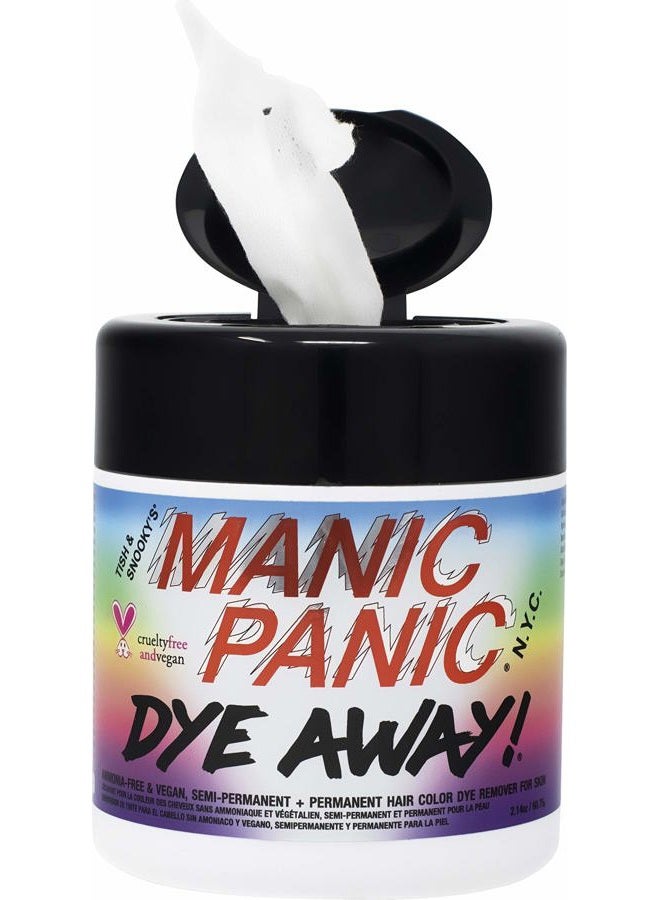 Manic Panic مناديل إزالة صبغة الشعر داي أواي - مناديل إزالة لون الشعر خالية من الأمونيا للبالغين - تزيل اللون شبه الدائم والدائم من الجلد - نباتية وخالية من القسوة (50 قطعة) - Image 4