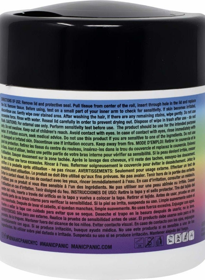 Manic Panic مناديل إزالة صبغة الشعر داي أواي - مناديل إزالة لون الشعر خالية من الأمونيا للبالغين - تزيل اللون شبه الدائم والدائم من الجلد - نباتية وخالية من القسوة (50 قطعة) - Image 2