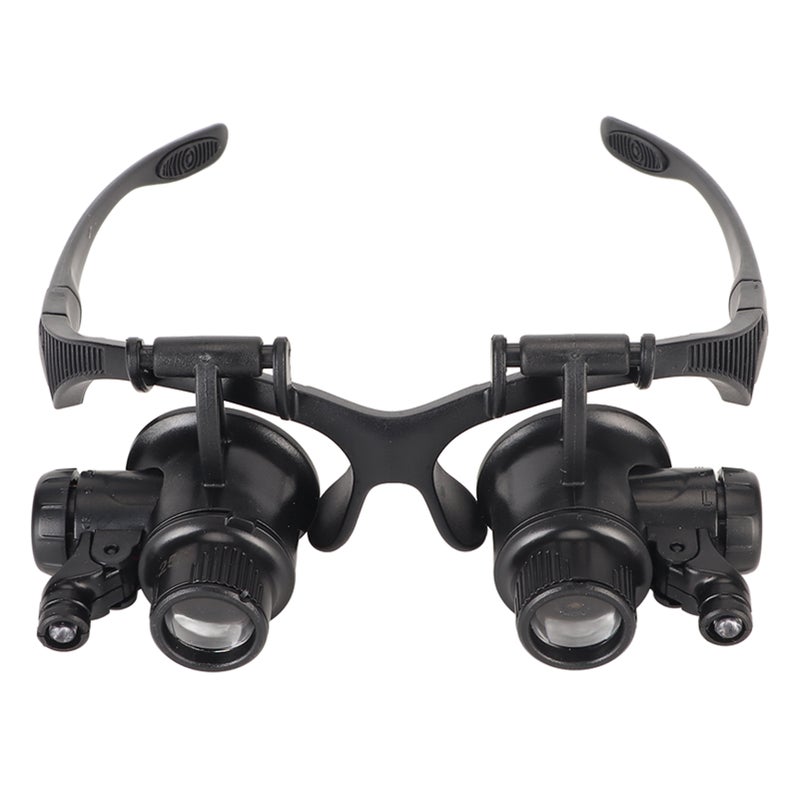 Watch Repair Magnifier with LED Light Hands Free Magnifying Glass Headband Visor for Close Work Jewelry Craft Reading - Image 4