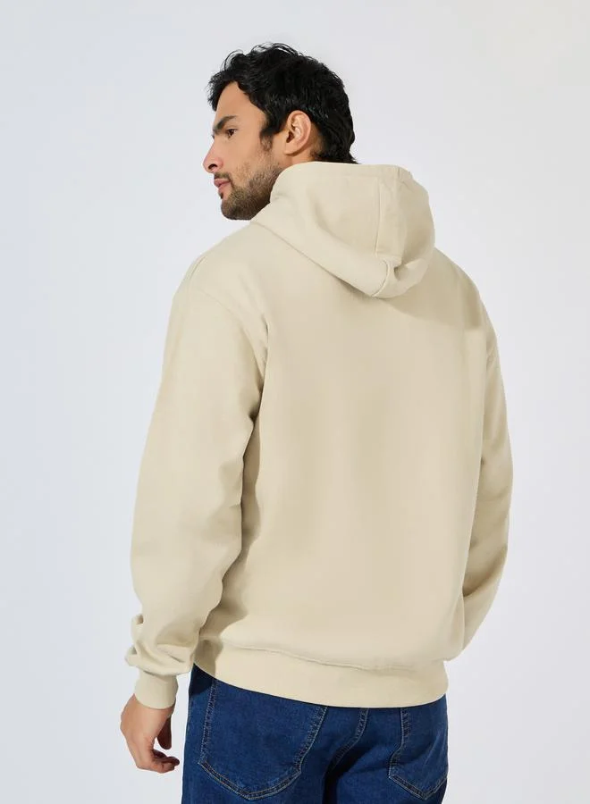 Styli Eco-Earth Relaxed Fit Zip Up Fleece Hoodie