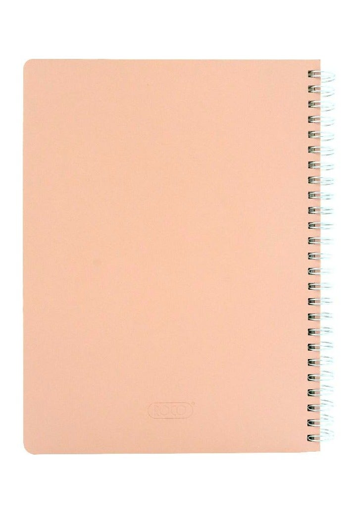 ROCO Notebook Leatherette | 16.3 x 21.5 cm | 80 Sheets | Lined | Peach - Image 2