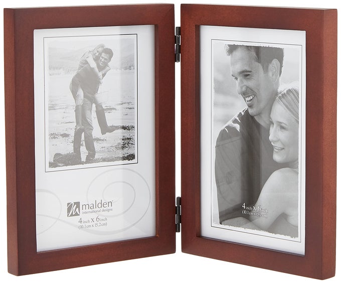 INTERNATIONAL DESIGNS DARK WALNUT CONCEPT WOOD PICTURE FRAME DOUBLE VERTICAL 24X6 WALNUT