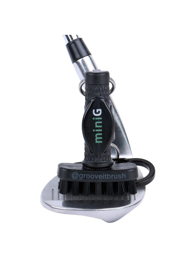 Grooveit Mini G The Dry Scrubber Golf Club Cleaning Brush, 3 Year Warranty, Magnetic Attachment, Black - Image 4