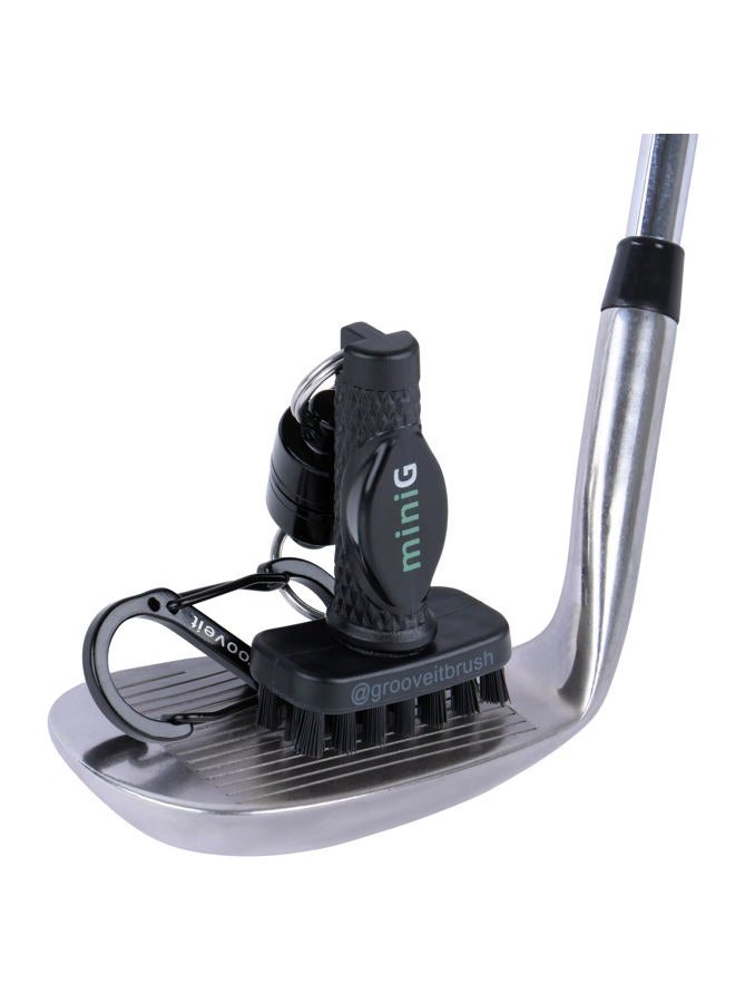Grooveit Mini G The Dry Scrubber Golf Club Cleaning Brush, 3 Year Warranty, Magnetic Attachment, Black - Image 1