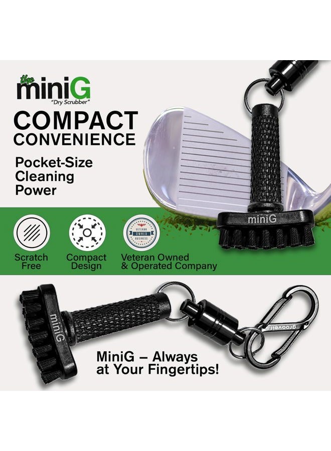 Grooveit Mini G The Dry Scrubber Golf Club Cleaning Brush, 3 Year Warranty, Magnetic Attachment, Black - Image 5