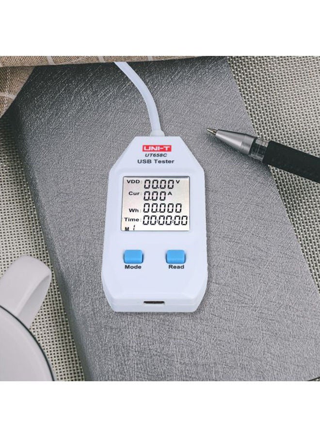 NIBEMINENT Digital USB Power Tester White 13centimeter  - Image 4