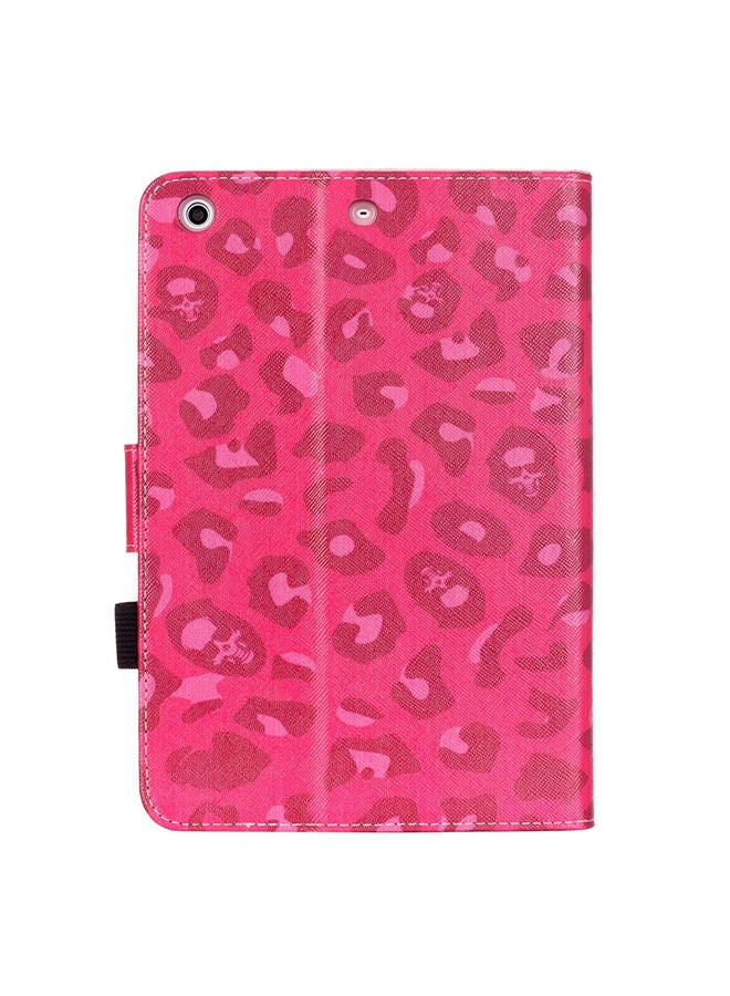 نيبمينينت غطاء حماية قلاب من الجلد بتصميم أفقي بنمط فهد بلون أرجواني مع حامل لجهاز آي باد ميني 1/ 2/ 3 متعدد الألوان - Image 2