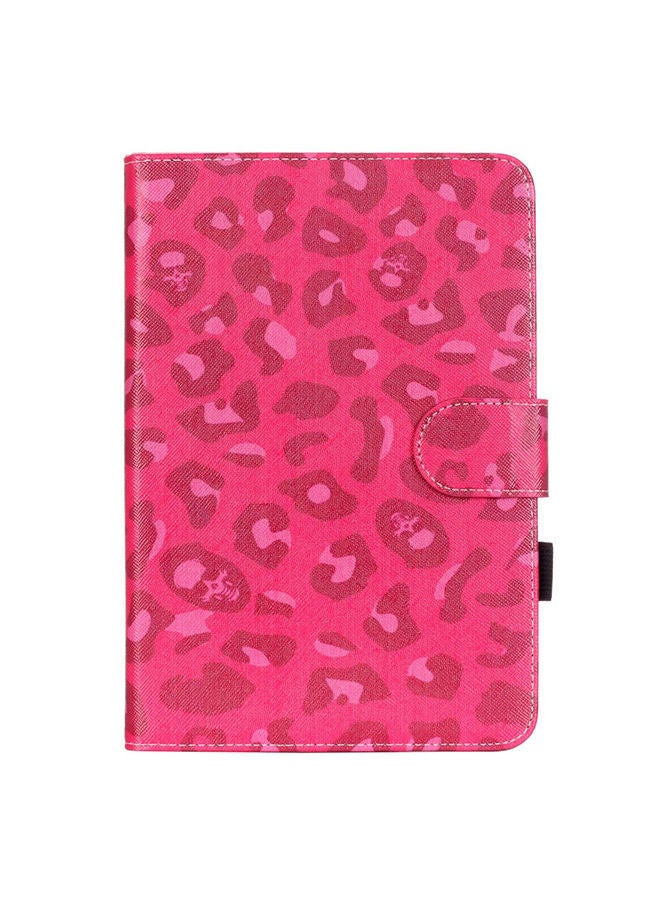 نيبمينينت غطاء حماية قلاب من الجلد بتصميم أفقي بنمط فهد بلون أرجواني مع حامل لجهاز آي باد ميني 1/ 2/ 3 متعدد الألوان - Image 1