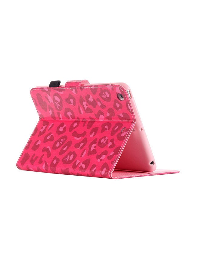 نيبمينينت غطاء حماية قلاب من الجلد بتصميم أفقي بنمط فهد بلون أرجواني مع حامل لجهاز آي باد ميني 1/ 2/ 3 متعدد الألوان - Image 4