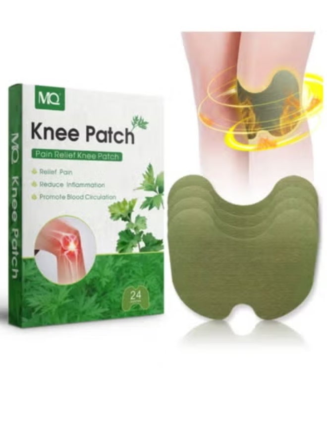 MQ 24 PCS Knee Patches,Pain Relief Patches,Warming Herbal Patches for Knee Patch, Natural Extract Sticker for Knee,Hand, Back, Neck, Shoulder,Chinese Herbal Natural Knee Joint Pain Relief Patch Knee Pain Treatment Plaster and Pads for Knee - Image 1