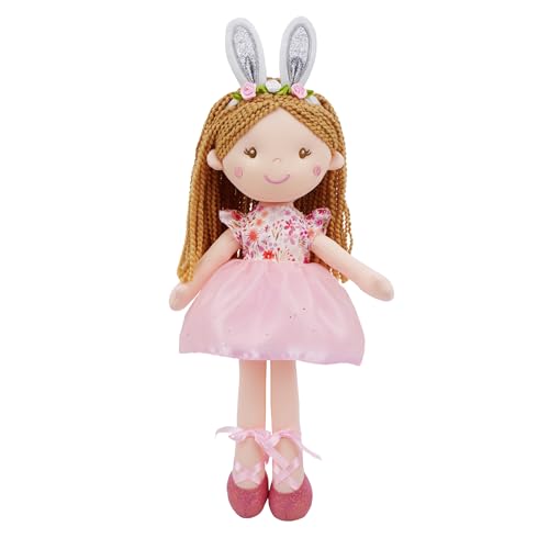 June Garden 16 Enchanted Garden Fairy Doll Brielle Plush Stuffed Soft Bunny Doll Girl Easter Gift Pink Dress - Image 1