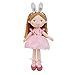June Garden 16 Enchanted Garden Fairy Doll Brielle Plush Stuffed Soft Bunny Doll Girl Easter Gift Pink Dress - Image 3