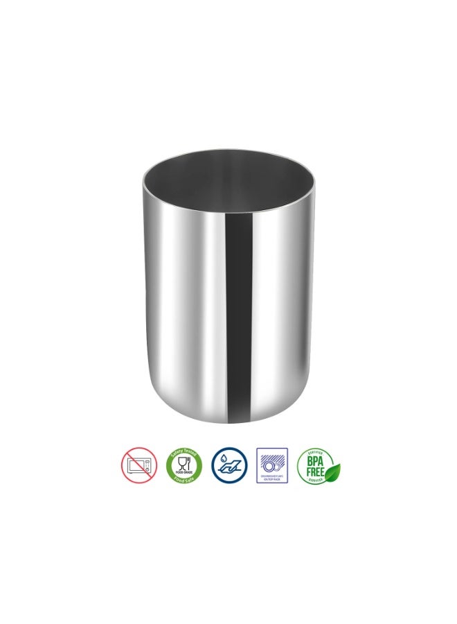 Kraft- follow your imagination Stainless Steel Glasses Set of 6 for Water - 300ml Each, Mirror Polish, Food Grade Steel Glass, Scratch Resistant, Serving Glass for Water and Juice - 2 Year Warranty - Image 2