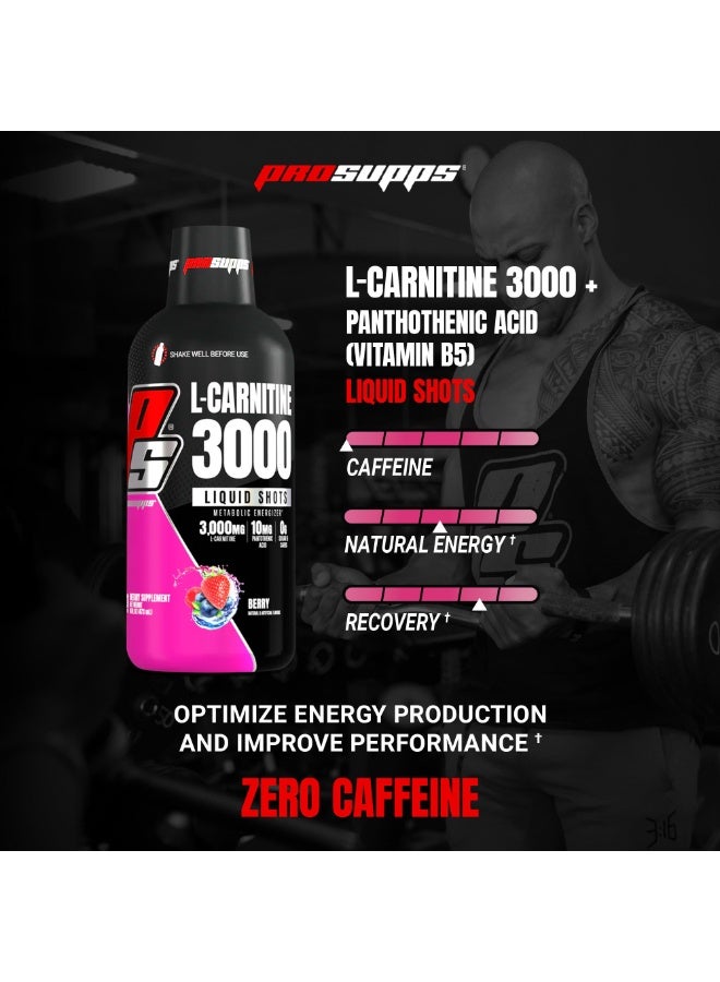ProSupps, L-Carnitine 3000 Fat Burner, Berry Flavor, 473 ml (31 Servings) - Image 3