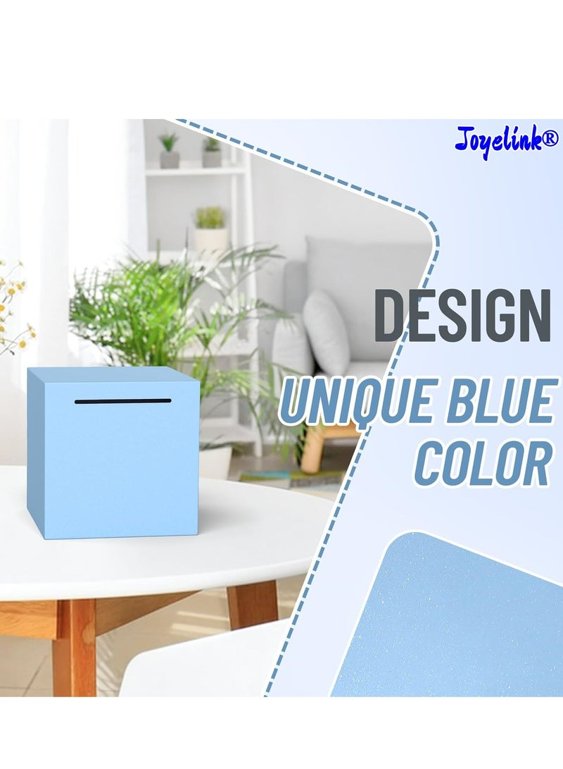 جوي لينك حصالة يجب كسرها لفتحها، حصالة غير قابلة للكسر مصنوعة من الفولاذ المقاوم للصدأ للبالغين، صندوق معدني لتوفير النقود (أزرق، 5.9 بوصة) - Image 4