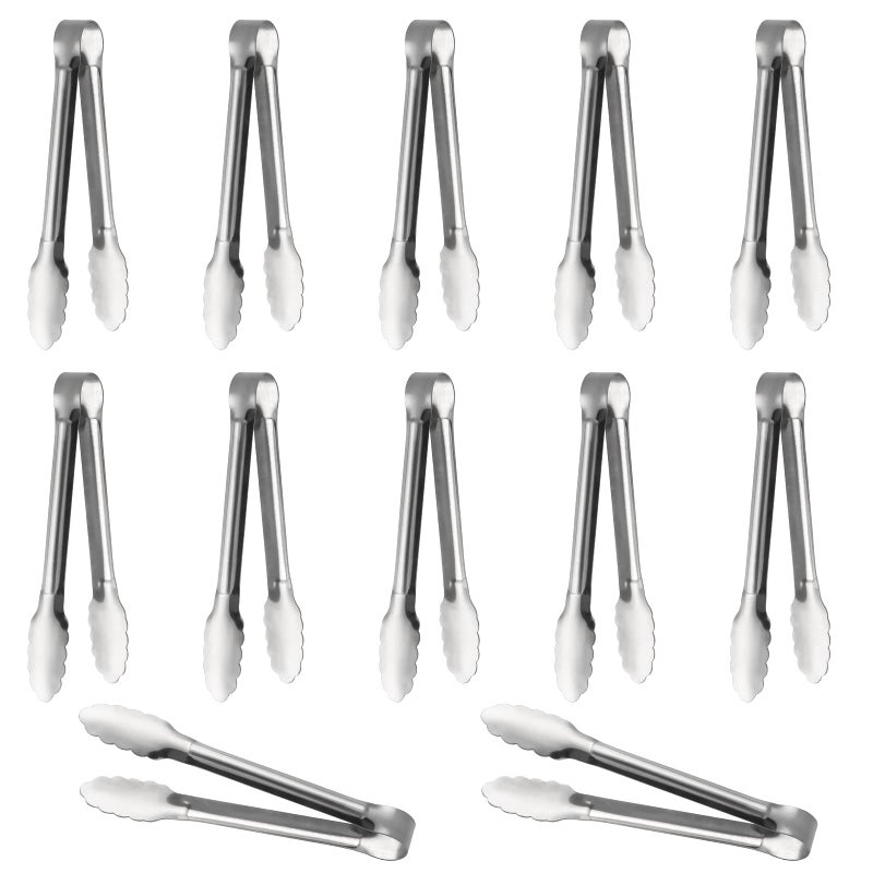 Serving TongsBuffet Tongs ACAUTO Stainless Steel Food Tong Serving Tong Small Serving Tongs Stainless Steel Mini Appetizer Tongs Set of 6 5 Inch12 Pack