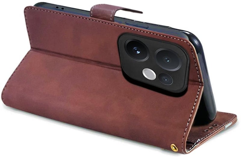 Excelsior Flip Cover for Vivo V60, Vivo T4 Pro | Premium PU Leather | Full Protection (Coffee) - Image 3