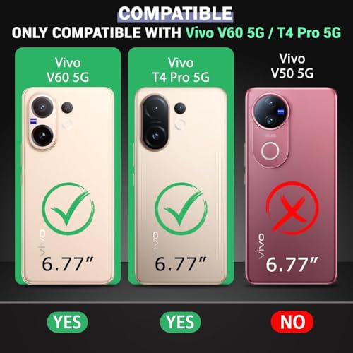 Excelsior Flip Cover for Vivo V60, Vivo T4 Pro | Premium PU Leather | Full Protection (Coffee) - Image 2