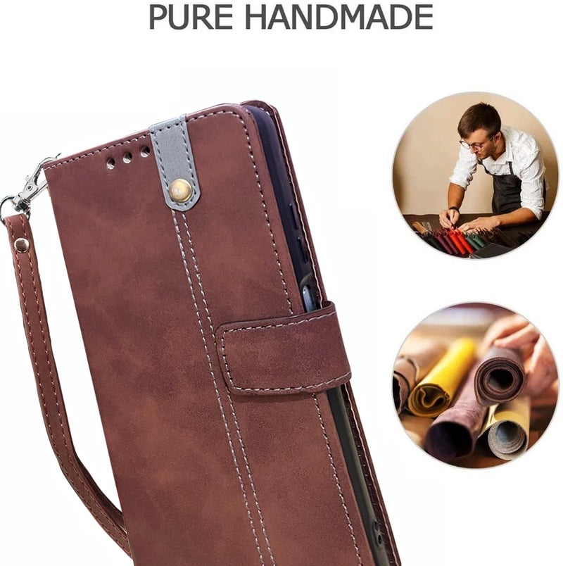 Excelsior Flip Cover for Vivo V60, Vivo T4 Pro | Premium PU Leather | Full Protection (Coffee) - Image 5