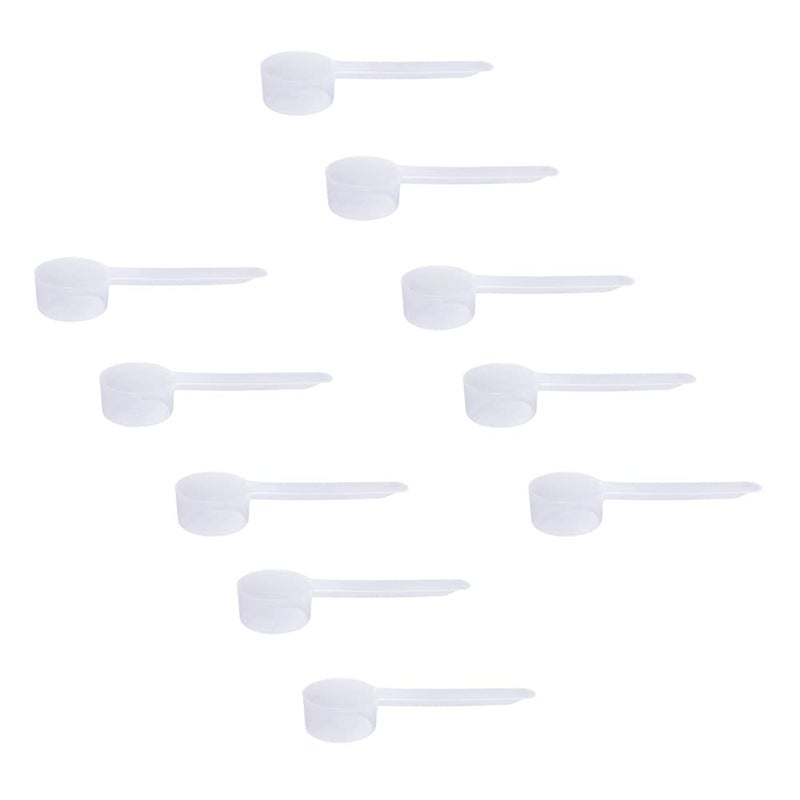 The Scoopie Plastic Measuring Scoop 1 Tablespoon 148 cc  12 Oz  148 mL Long Handle Spoons for Powders Granules Coffee Pet Food Baking Supplies Protein and Other Dry Goods BPA Free Set of 10