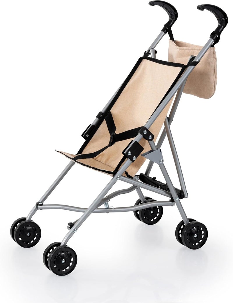 Bayer Design 30575AB Doll's Pram with Bag Double Wheels Foldable Metal for Dolls up to 46 cm - Image 1