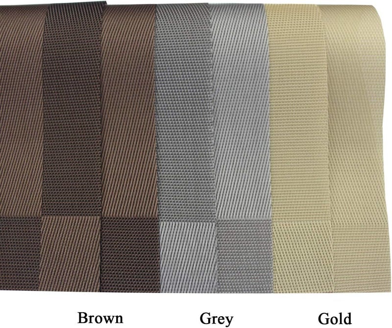 pigchcy Placemats,Heat-Resistant Non-Slip Placemats Washable Easy to Clean Woven Vinyl Placemats for Dining Table (Set of 4, Chocolate Brown) - Image 3