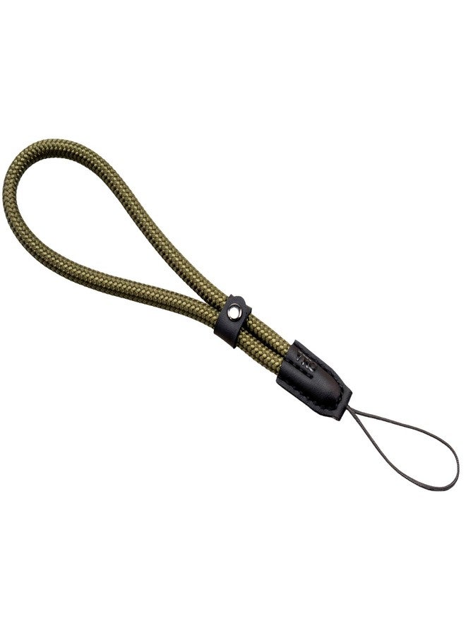 VKO Climbing Rope Camera Wrist Strap,High-Performance Cord & Leather Adjuster-6mm Safety Tether for Compact Cameras,Mirrorless Camera,Eyelet-Compatible Devices Green - Image 1