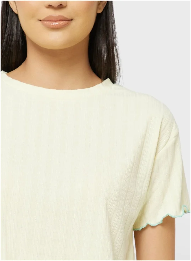 Isla & Evie Active Round Neck Top
