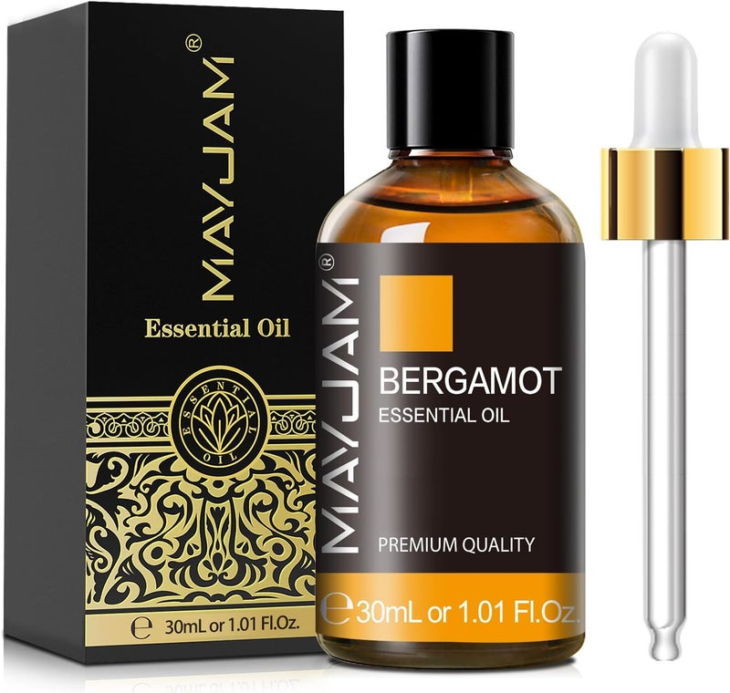 زيت البرغموت العطري 30 مل/1.01 أونصة سائلة، زيوت البرغموت الممتازة من MAYJAM للمبخرات، صنع الصابون، صنع الشموع، عطور طويلة الأمد - Image 1