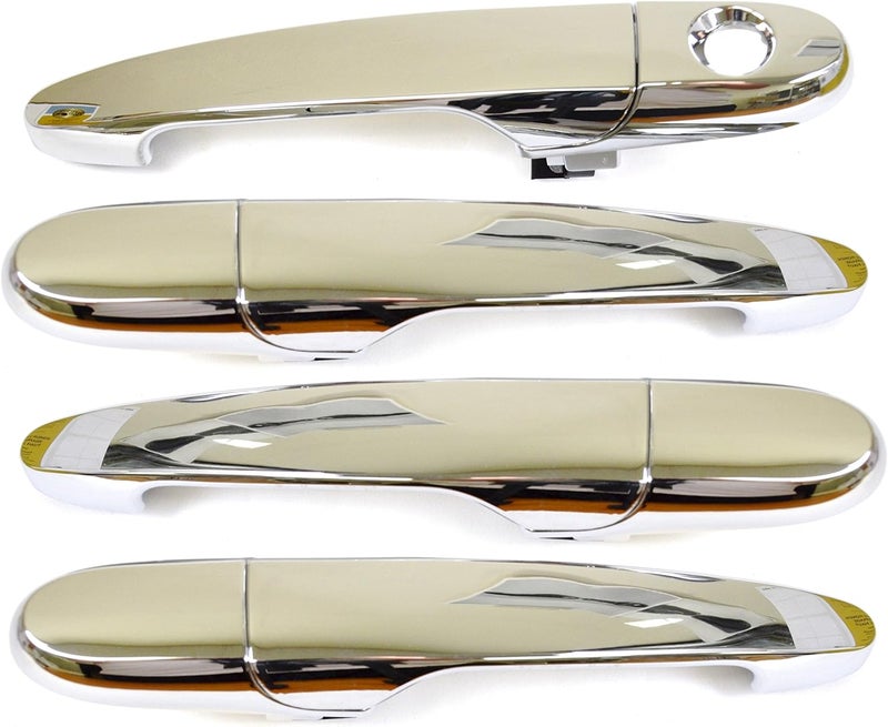 PT Auto Warehouse GM-3312M-QPK Chrome Exterior Door Handle Set - 1 Front Left, 1 Front Right, 1 Rear Left, 1 Rear Right - Image 1