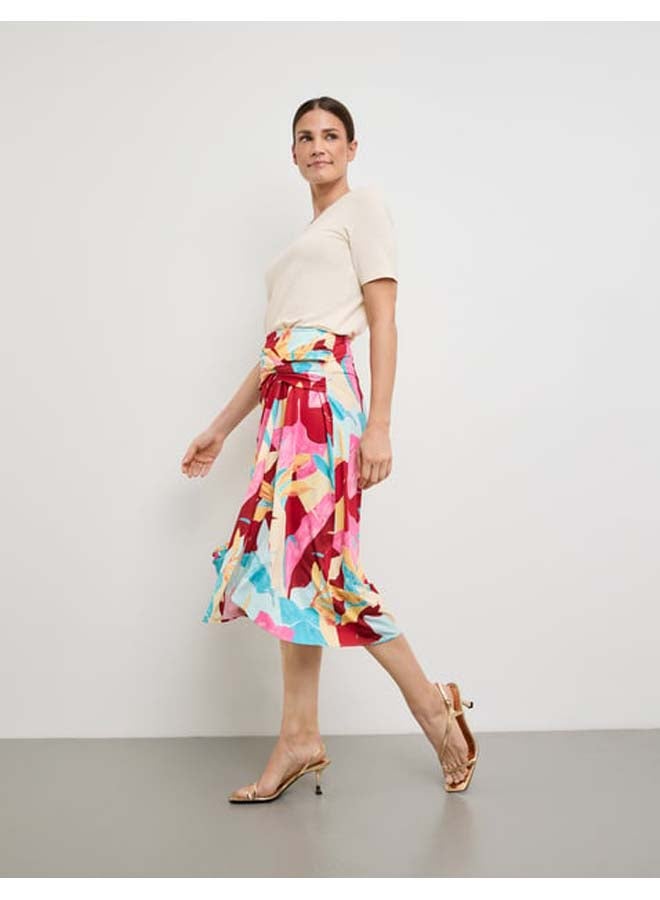 GERRY WEBER Patterned skirt with a tie detail  - Image 3