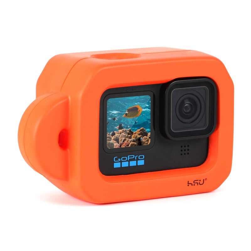 HSU Floaty Case for GoPro Hero 13/12/ 11/10/ 9 Black, Floating Case with Long Screw and Adhesive Anchors for Snorkeling, Surfing, Wakeboarding, GoPro Hero Accessories - Image 4