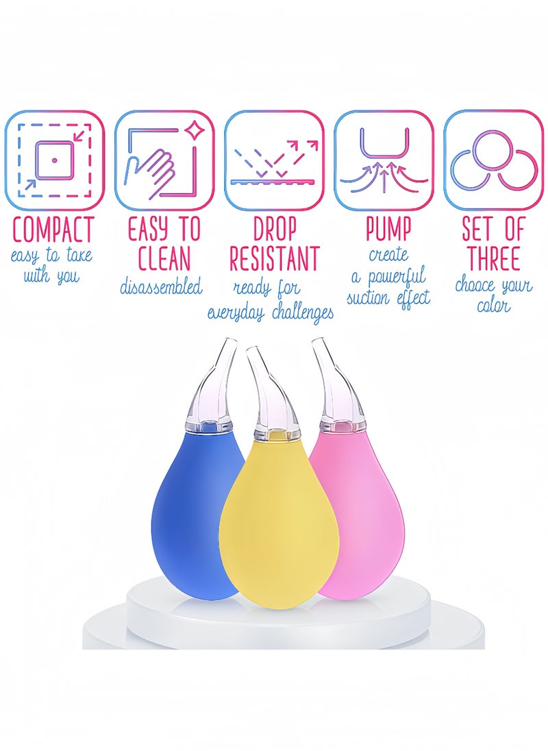 Peachjoy Nasal Aspirator for Baby Suction Nose - 3Pcs Newborn Baby Nose Sucker Ear Cleaner Toddler Food Baby Medicine Dispenser - Infant Congestion Relief Nose Aspirator for Babies Nose Wash Baby Snot Sucker  - Image 4