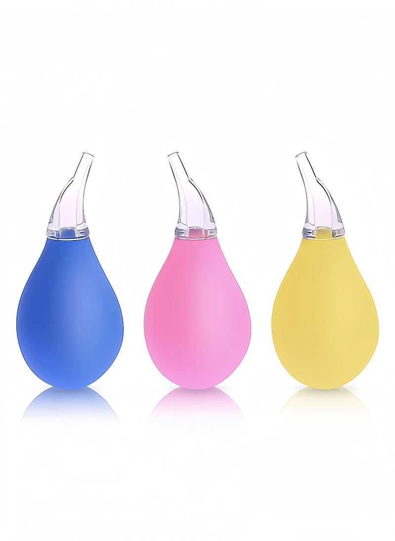 Peachjoy Nasal Aspirator for Baby Suction Nose - 3Pcs Newborn Baby Nose Sucker Ear Cleaner Toddler Food Baby Medicine Dispenser - Infant Congestion Relief Nose Aspirator for Babies Nose Wash Baby Snot Sucker  - Image 1