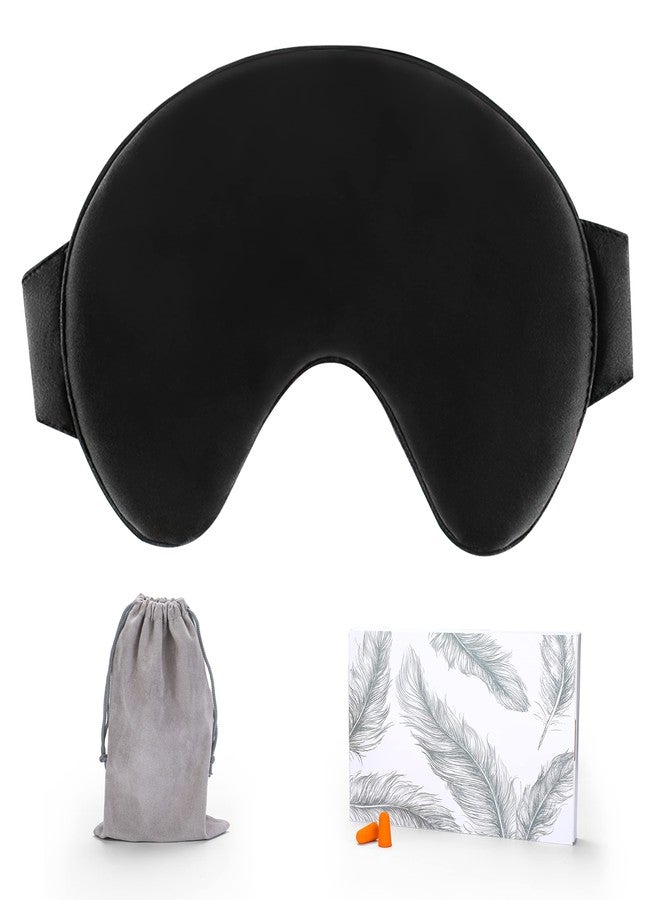 FRESHME Sleep Mask for Kids - 100% Mulberry Silk Kids Eye Mask for Sleeping Boys Girls Light Blocking Cute Soft SND Comfortable Adjustable Blackout Eye Cover Shade Blinder for Better Sleeping Black - Image 4