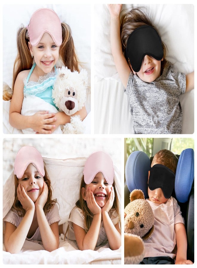 FRESHME Sleep Mask for Kids - 100% Mulberry Silk Kids Eye Mask for Sleeping Boys Girls Light Blocking Cute Soft SND Comfortable Adjustable Blackout Eye Cover Shade Blinder for Better Sleeping Black - Image 5