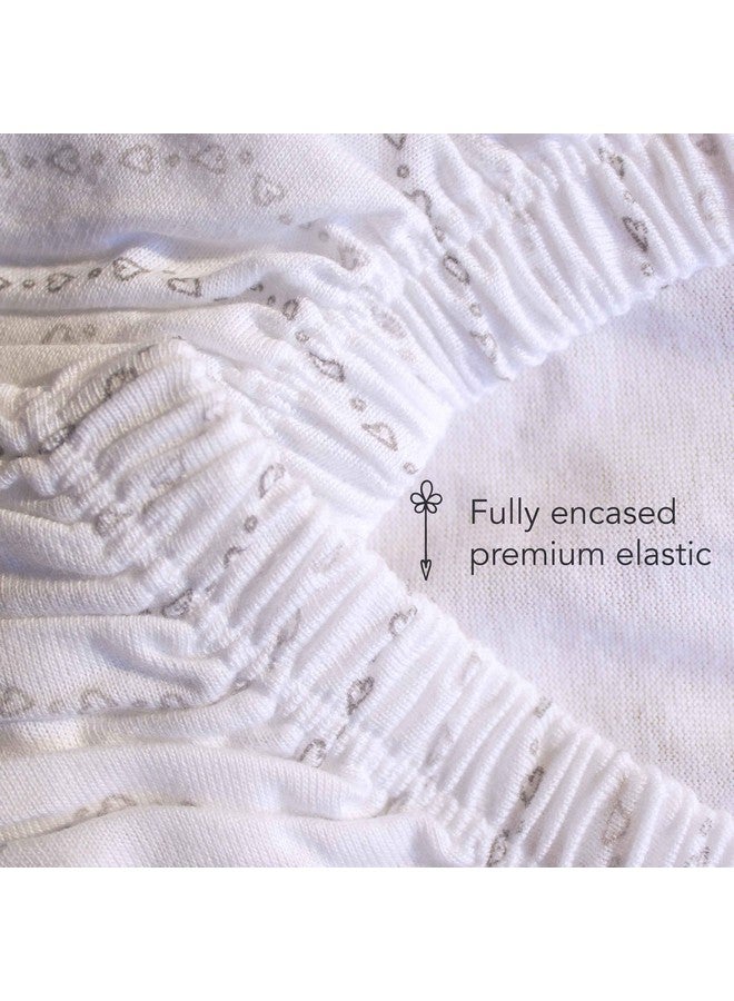 Luvberries Luvberries 100% Organic Cotton Bassinet Sheets (Set of 2) for The Guava Lotus Travel Bassinet - Baby and Newborn, Fitted Bassinet Sheets, for Boys & Girls (Grey and White)  - Image 4