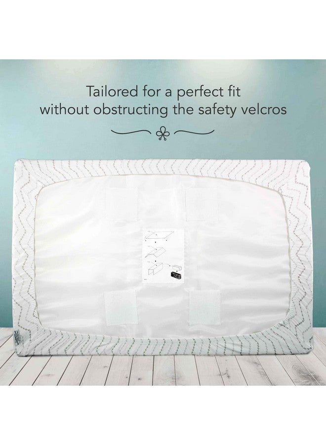 Luvberries Luvberries 100% Organic Cotton Bassinet Sheets (Set of 2) for The Guava Lotus Travel Bassinet - Baby and Newborn, Fitted Bassinet Sheets, for Boys & Girls (Grey and White)  - Image 3