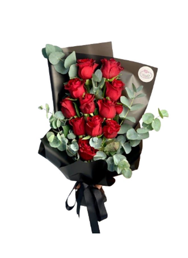 wardi Traditional One Sided Bouquet 