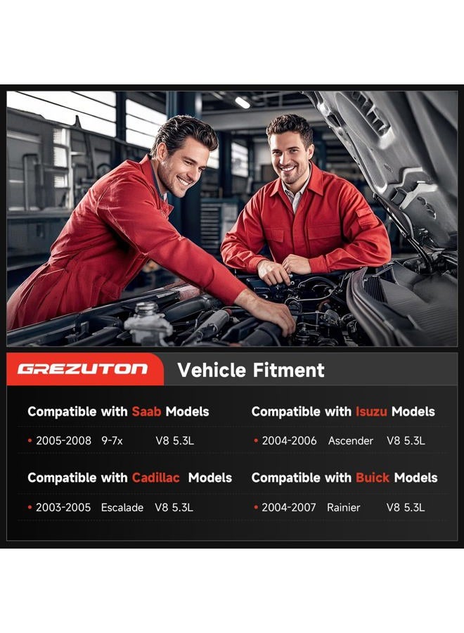 Grezuton New Starter Replacement for 03-08 Chevrolet Silverado 1500 Tahoe 4.8L 5.3L,07-08 Chevrolet Avalanch ，03-06 Avalanche 1500,04-07 Rainer，3-05 Cadillac Escalade，Buick,Gmc，89018123 SDR0270 GST06 - Image 2