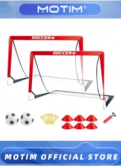 Motim Training Soccer Goals Net Set Apartments Foldable Soccer Net Portable Soccer Nets Training Practice In Backyard School Kids And Adults  - Image 2
