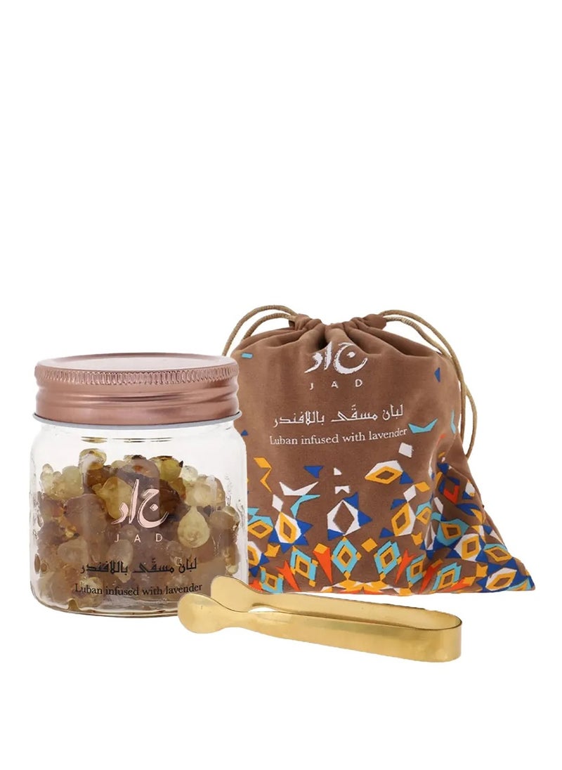 jad Jad Luban Infused with Lavender Bakhoor Incense (80 grams)  - Image 3