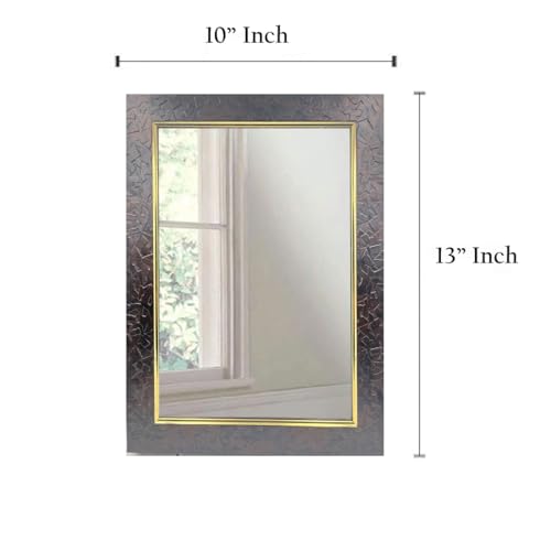 Stuthi Arts Wall Mirror/Makeup Mirror/Bathroom Mirror/Dressing Mirror 4 Size (Rectangular & Framed) Color Code -05-S-A-Brown (25 X 34 Centimeter) - Image 2