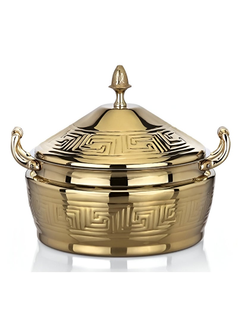 Homemaker Hannah Hotpot 2500ML Gold – Premium Large Hot Pot for Serving & Cooking with Elegant Gold Finish 