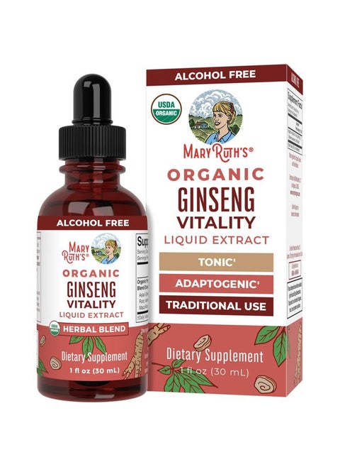 Herbal Supplement for Brain Function | Boost Energy | Memory | Vitality USDA | Ginseng with Ashwagandha | Eleuthero and Maca Root Extract | 1 Fl Oz