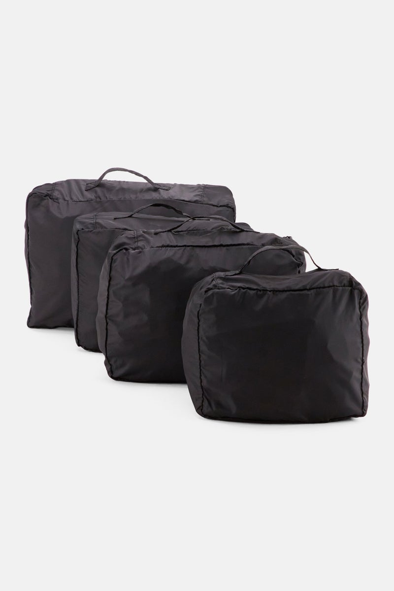 Cylo 4 Piece Packing Travel Organizer Cubes Set, Black - Image 2