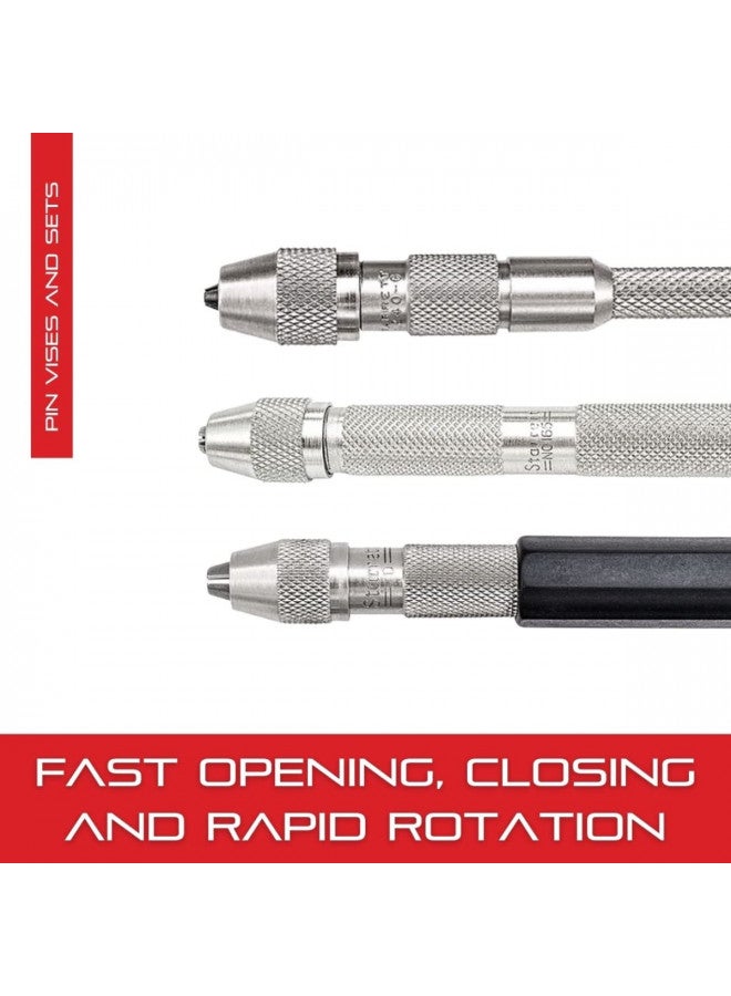 Starrett Pin Vise with Knurled Handles, Smaller Body Diameter, and Special Tapered Collet for Maximum Clamping Surface - .010-.055" Range - 240A - Image 4